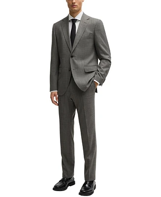 Boss by Hugo Men's Micro-Patterned Regular-Fit Suit