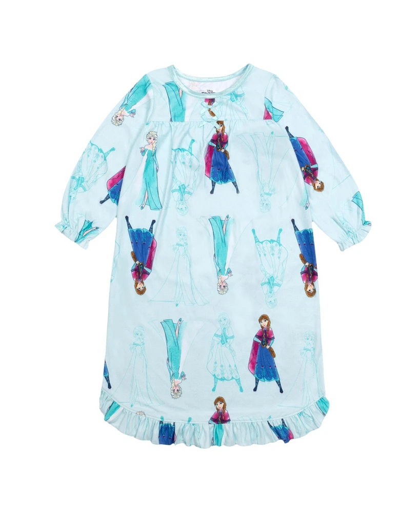 Frozen Toddler Girl Long Sleeve Holiday Granny Gown