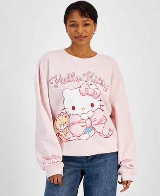 Grayson Threads, The Label Juniors' Hello Kitty Bow Crewneck Sweatshirt