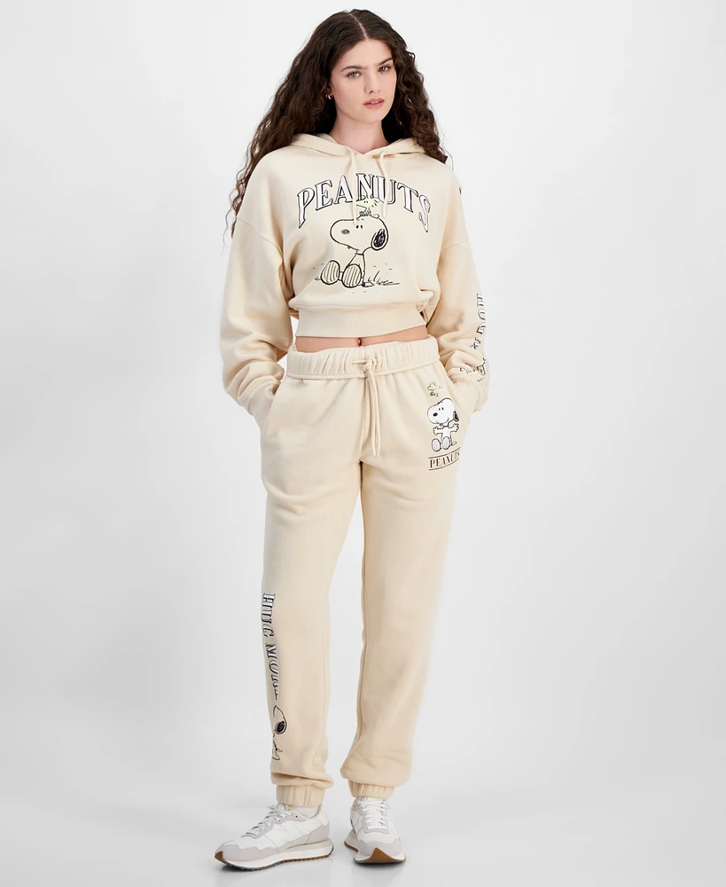 Grayson Threads, The Label Juniors' Snoopy Peanuts Graphic Jogger Sweatpants