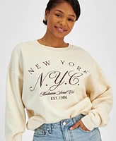 Grayson Threads, The Label Juniors' Nyc Crewneck Sweatshirt