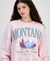 Grayson Threads, The Label Juniors' Montana Graphic Crewneck Sweatshirt