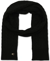 Coach Soft Rib Cable Knit Scarf