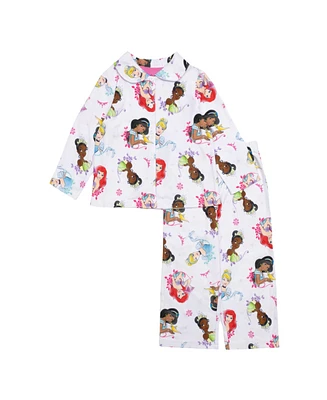 Disney Princess Toddler Girl Long Sleeve Collared 2-Piece Set