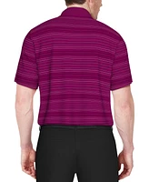 Pga Tour Men's Altered Stripe Short Sleeve Golf Polo Shirt