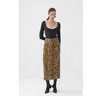 Nocturne Women's Leopard Print Pencil Skirt