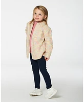 Deux par Toddler Girls Button Down Felt Overshirt Light Beige Multicolor - Toddler|Child