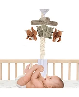 Lambs & Ivy Treetop Fox & Squirrel Woodland Musical Baby Crib Mobile Soother Toy