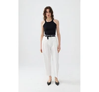 Nocturne Women's High Waist Pleated Pants