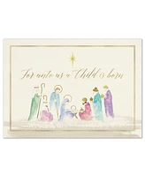 Masterpiece Studios Watercolor Nativity Holiday Boxed Cards