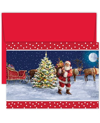 Masterpiece Studios Santa And His Pack Holiday Boxed Cards