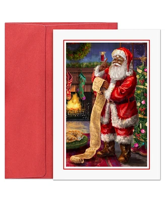 Masterpiece Studios Santa With List Holiday Boxed Cards