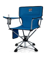 360° Swivel Hunting Chair with Mesh Cup Holder & Storage Pockets Cozy Backrest