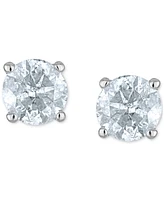 Diamond Four Prong Stud Earrings (/ ct. t.w