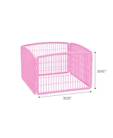 Iris Usa 24" Exercise 4-Panel Pet Playpen, Puppy Pet Small Medium Dog Pen Keep Pets Secure Easy Assemble Rust-Free Heavy