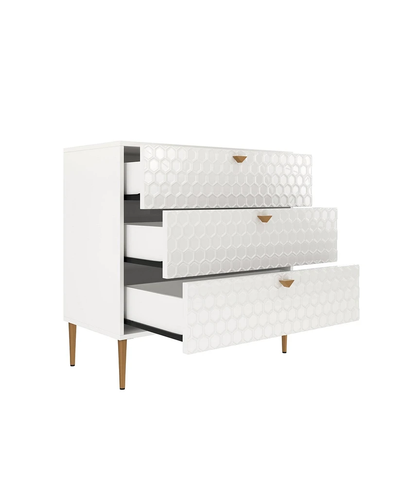 Boyel Living 32"Tall 3-Drawer Storage Cabinet Dresser Chest