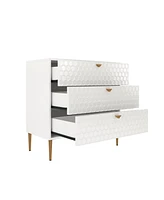 Boyel Living 32"Tall 3-Drawer Storage Cabinet Dresser Chest