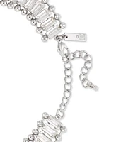 I.n.c. International Concepts Silver-Tone Baguette Crystal Choker Necklace, 13-1/2"+ 3" extender, Created for Macy's