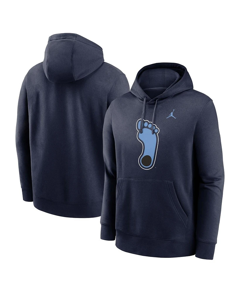 Jordan Men's Navy North Carolina Tar Heels Primetime Alternate Logo Club Fleece Pullover Hoodie