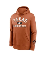 Nike Men's Texas Orange Longhorns Legacy Foundational Two-Hit Club Performance Pullover Hoodie