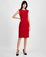 Kasper Petite Sleeveless Crew-Neck Sheath Dress