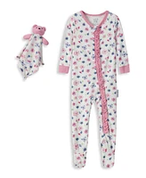 Max & Olivia Baby Girls Snug Fit Coverall 2-Piece Pajama Set