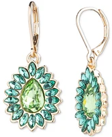 Emily Paris Gold-Tone Color Crystal Drop Earrings