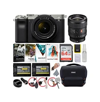 Sony Alpha a7C Mirrorless Camera (Silver) Bundle with Fe 28-60mm and 24mm Lens