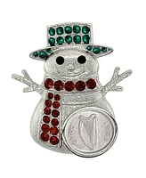 American Coin Treasures 17013 Irish Coin Snowman Brooch, Silver