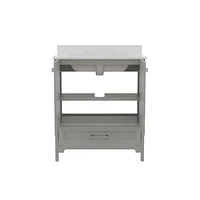 Argos Single Sink Bathroom Vanity With Undermount Basin, Soft-Close Cabinet, Easy-Glide Drawer, And Carrara Marble Finish Countertop