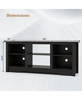 Gymax 58'' Tv Stand Entertainment Center w/ 3-Adjustable Shelves for 65'' Tv Black