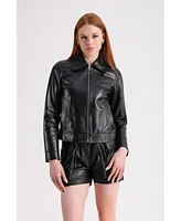 Furniq Uk Women's Leather Jacket