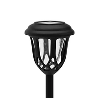 All-Weather Tulip Design Led Solar Lights, Outdoor Powered Lights For Pathway, Garden, & Yard - Set Of 8