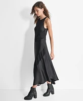 Dkny Women's Asymmetrical Drapey Midi Dress