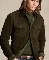 Polo Ralph Lauren Men's Reversible Suede-Taffeta Shirt Jacket