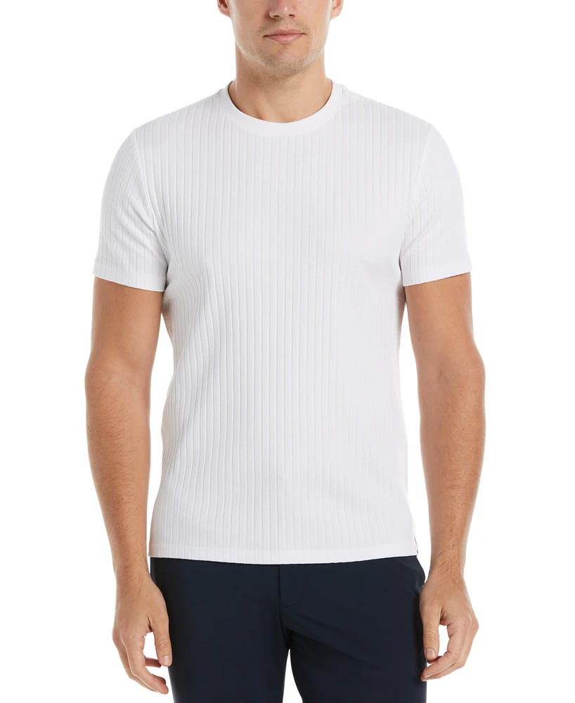 Perry Ellis Men's Rib Knit Crew Neck T-shirt