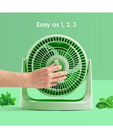 Iris Usa 2 Pack Woozoo Circulator Fan, Table Air Circulator, Desk Fan, 3 Speeds, 52ft Max Air Distance, 11.5 Inches, 360° Adjustable, Low Noise,