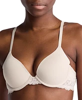 Calvin Klein Women's Lightly-Lined Lace-Trim T-Shirt Bra QF7837