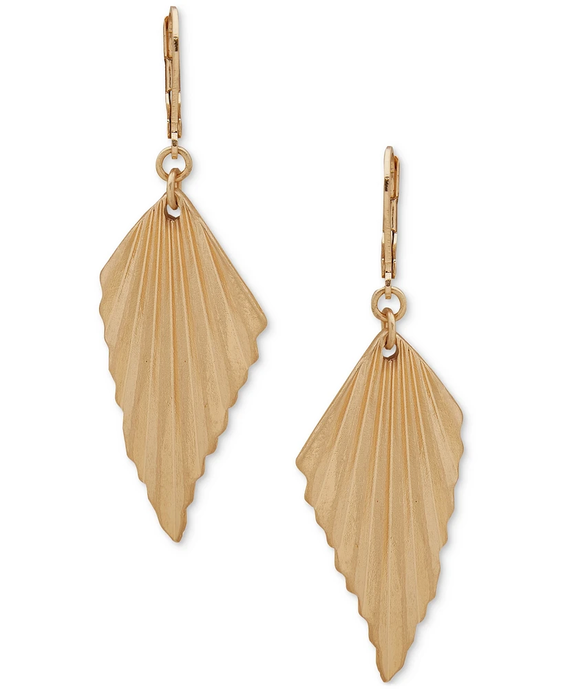 lonna & lilly Gold-Tone Fan Drop Earrings