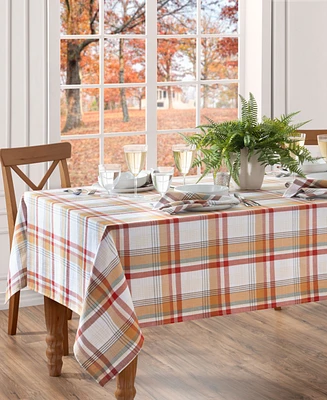 Elrene Seneca Plaid Harvest Cotton Tablecloth