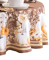 Elrene Wheatland Harvest Fall Round Tablecloth, 70"