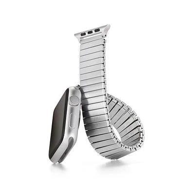 Speidel Twist-o-Flex Band Compatible For Use With The Apple Watch (series 1-8) 38/40/41mm in Silver and Size