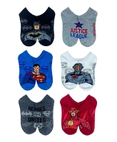 Boys Justice League 6-Pack No-Show Socks