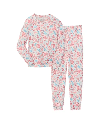 Cuddl Duds Girls Sleepy Fox Brushed Knit Pajama Set