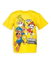 Nickelodeon Toddler Boys Paw Patrol Chase Marshall Rubble Rocky 4 Pack Graphic T-Shirts to