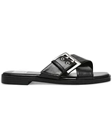 Dv Dolce Vita Women's Mayson Crossband Buckle Slide Flat Sandals