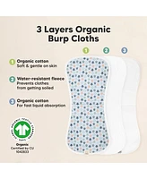 5pk Urban Baby Burp Cloths, Organic Burping Cloth for Babies, Rags Girls, Boys