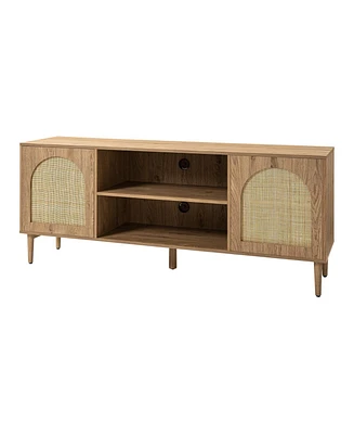 Hulala Home Modern Uirico Tv Stand for TVs up to 65" with Push-to-open Doors