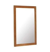 vidaXL Mirror 23.6"x35.4" Solid Oak Wood