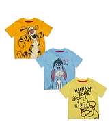 Disney Boys Winnie the Pooh Eeyore Tigger 3 Pack Graphic T-Shirts to